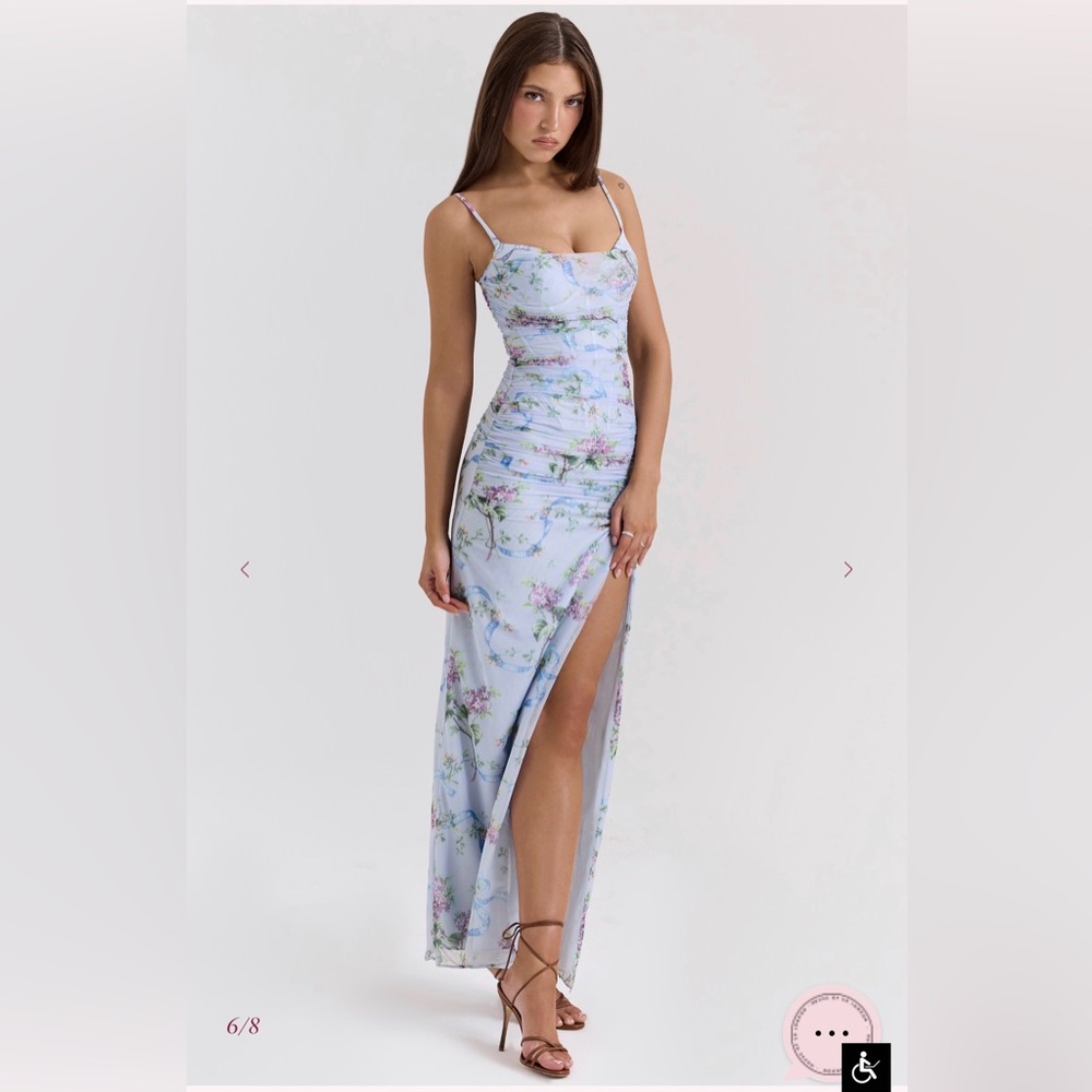 Floral Blue Maxi Dress